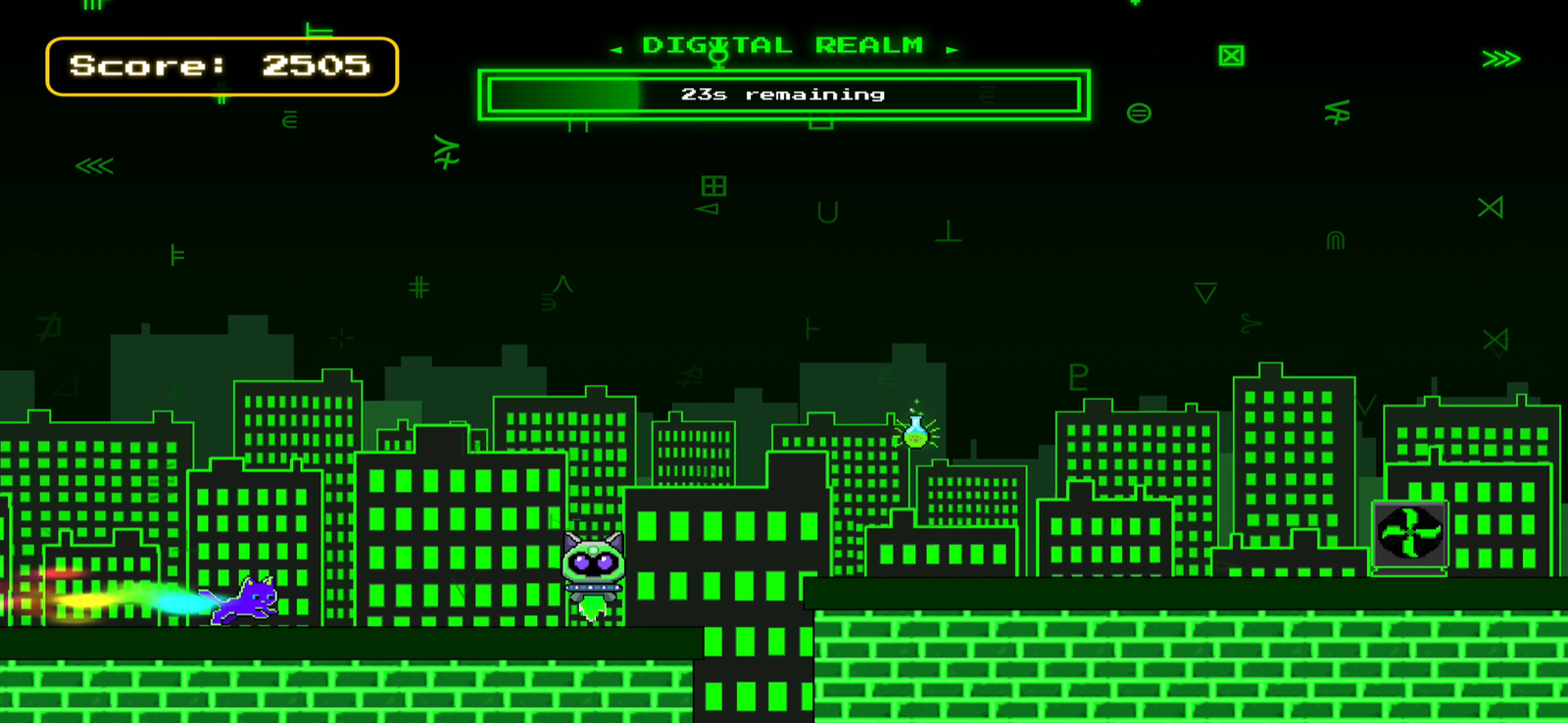 Pouncy Paws gameplay - digital realm dimension breach