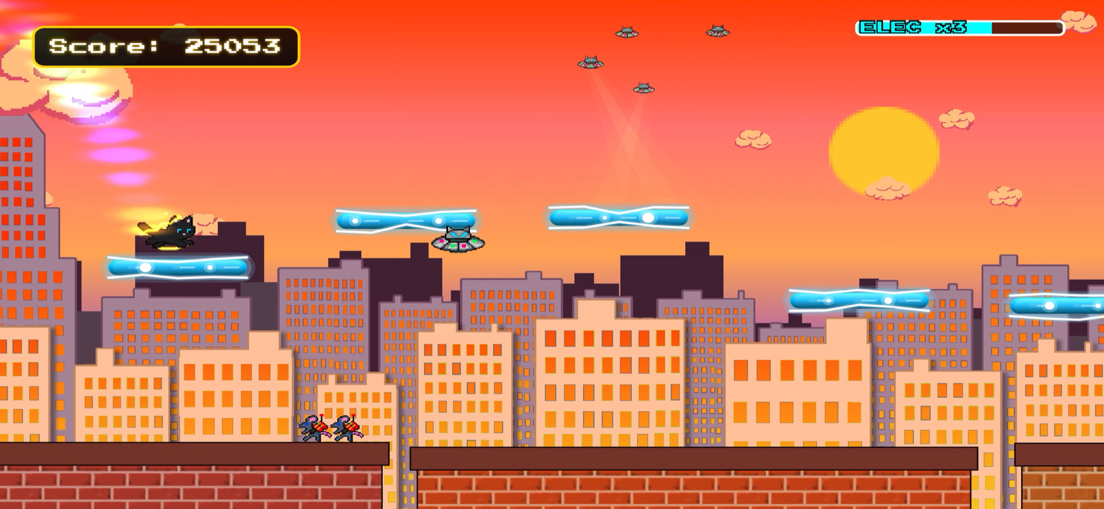 Pouncy Paws gameplay - energy platform jumps